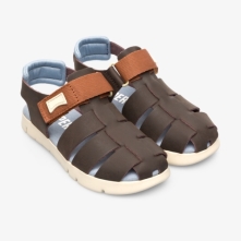 Camper Mira Sandals Dark Brown - Kids Singapore JEIWNO-015